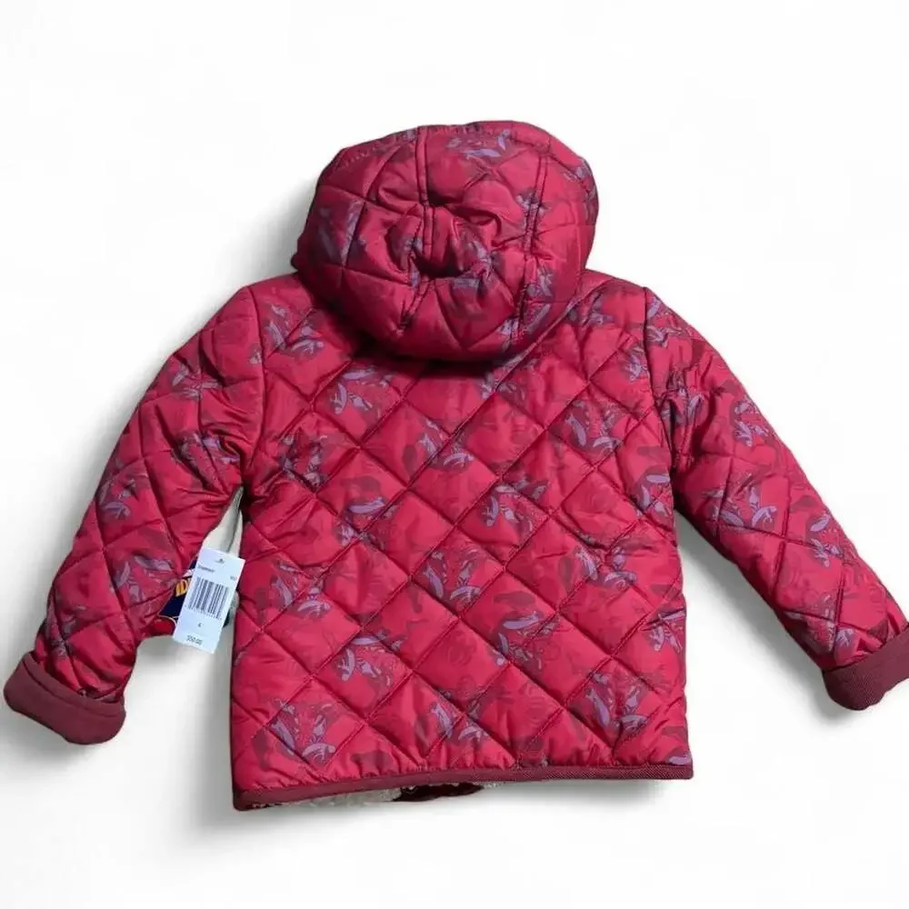 Marvel Spider-Man Hooded Midweight Quilted Jacket Size 4
